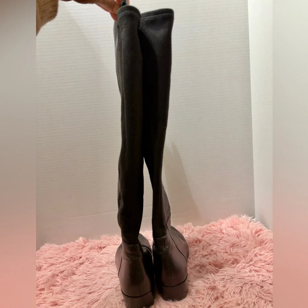 MICHAEL KORS $199 Bromley‎ Over-the-Knee Black Leather Party Office Boots6.5 EUC